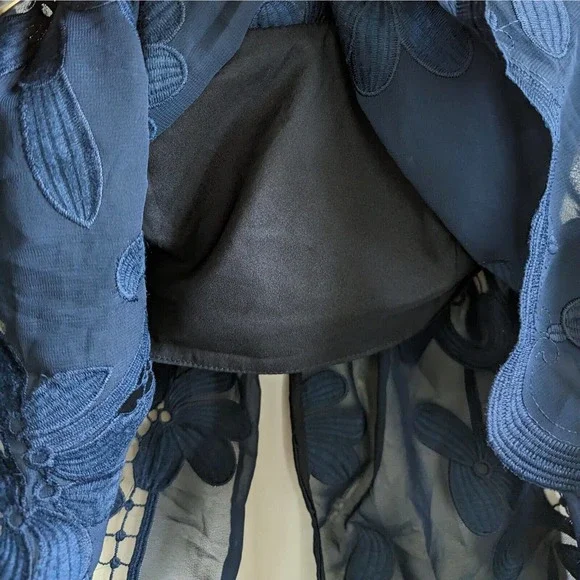 Revolve Lovers + Friends Life's a Beach Navy Blue Off Shoulder Top Womens Size M - Picture 10 of 10